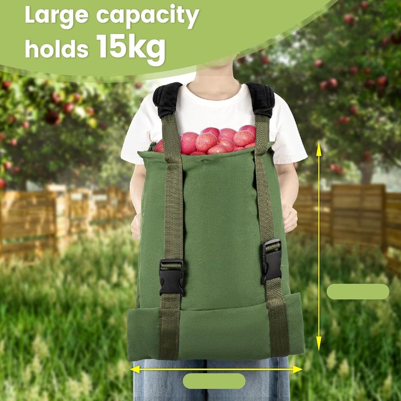 Elfzone Apple Picking Bag - Heavy Duty Fruit Picking Bag With Shoulder Pads,Vegetable Harvest Apples Berry Garden for Outdoor Orchard, Farm, Garden, Heavy Duty - Image 5